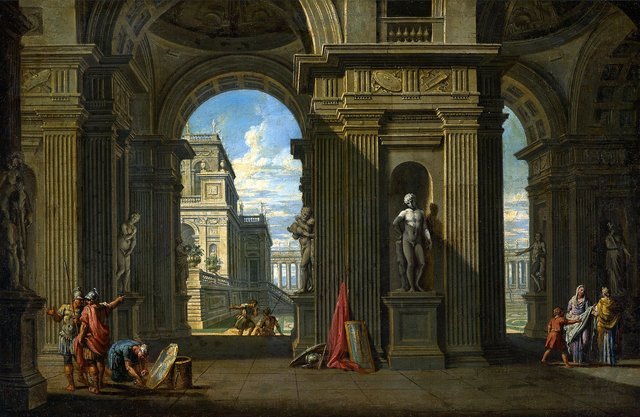 Courtyard of an Ancient Palace by Antonio Joli