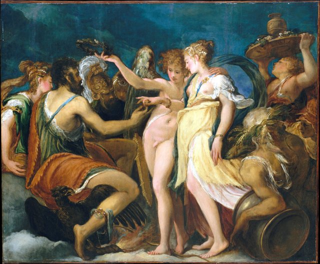The Marriage of Cupid and Psyche by Andrea Schiavone