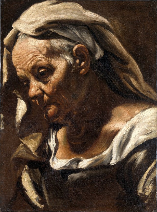 Head of an Old Woman by Orazio Borgianni