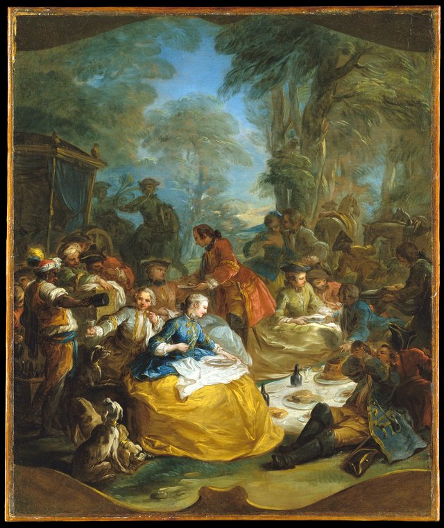 The Hunt Breakfast by Charles-André van Loo