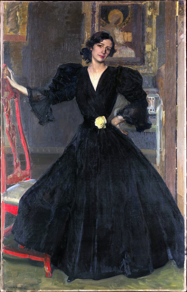 Señora de Sorolla (Clotilde García del Castillo, 1865–1929) in Black by Joaquín Sorolla