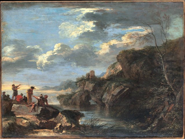 Bandits on a Rocky Coast by Salvator Rosa