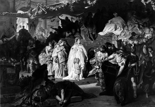 Thusnelda at the Triumphal Entry of Germanicus into Rome by Karl von Piloty
