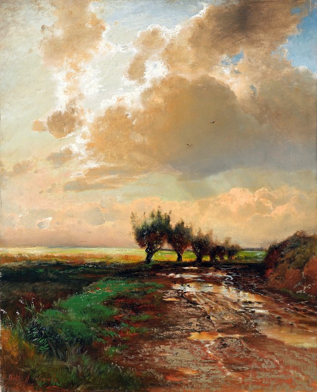 Country road by Alexei Savrasov