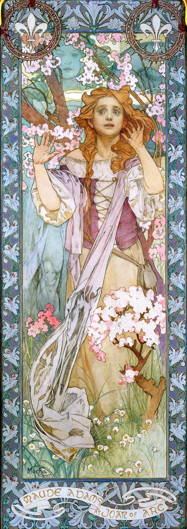 Maude Adams (1872–1953) as Joan of Arc by Alphonse Mucha