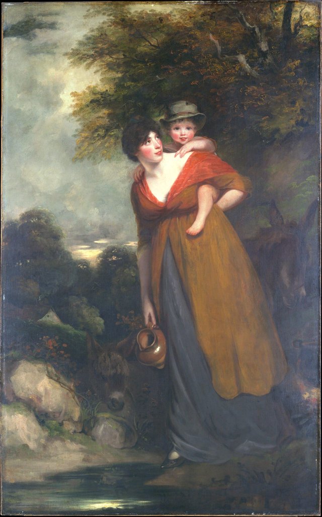 Mrs. Richard Brinsley Sheridan (Hester Jane Ogle, 1775/76–1817) and Her Son (Charles Brinsley Sheridan, 1796–1843) by John Hoppner