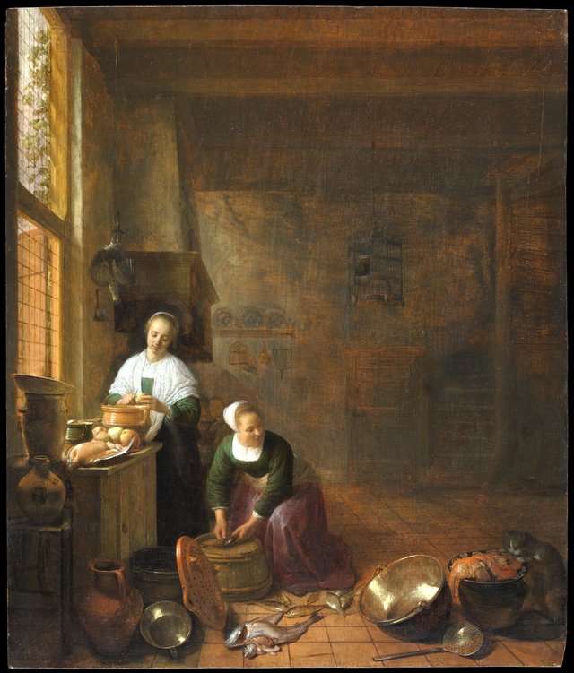 A Kitchen by Hendrik Martenszoon Sorgh