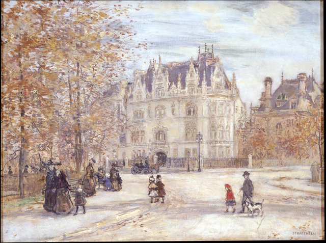 The Fletcher Mansion, New York City by Jean-François Raffaëlli