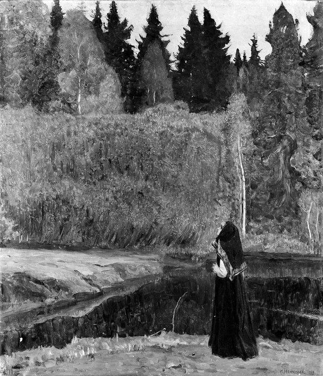 The Nightingale Sings by Mikhail Nesterov