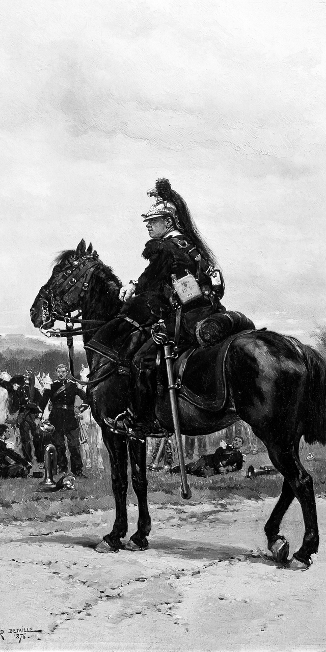 A Dragoon on Horseback by Édouard Detaille