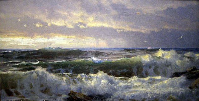 Surf on Rocks by William Trost Richards