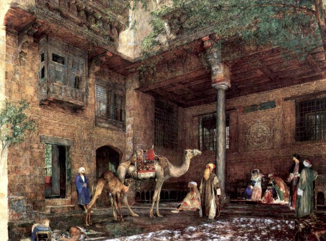 Courtyard of the Painter's House, Cairo by John Frederick Lewis
