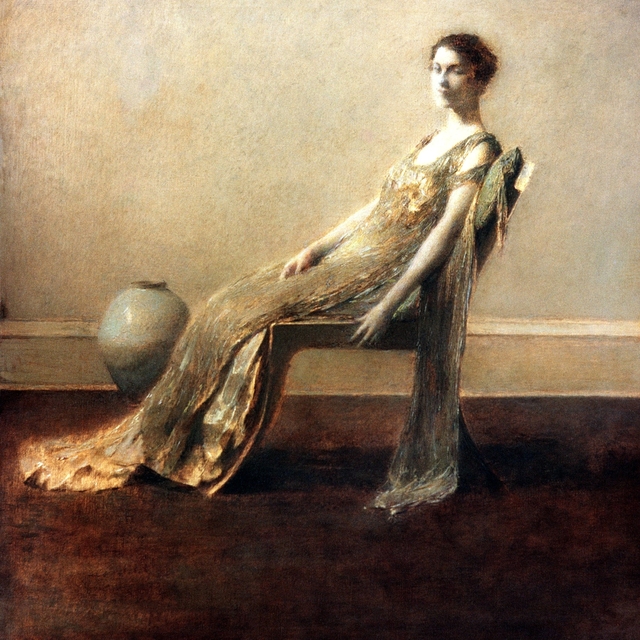 Green and Gold by Thomas Dewing