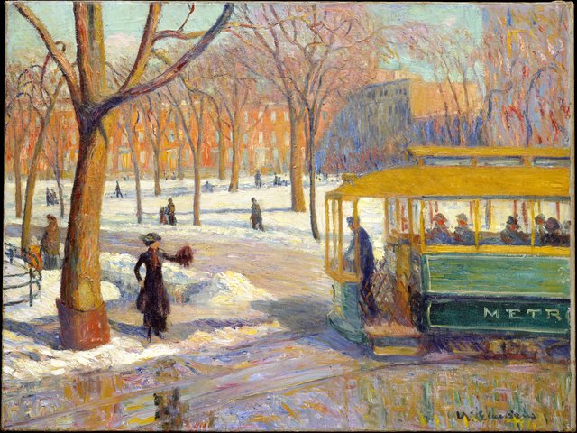 The Green Car by William James Glackens