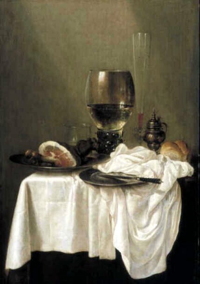 Still life with ham by Willem Claesz. Heda