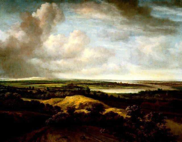 An Extensive Landscape, with a River by Philips Koninck
