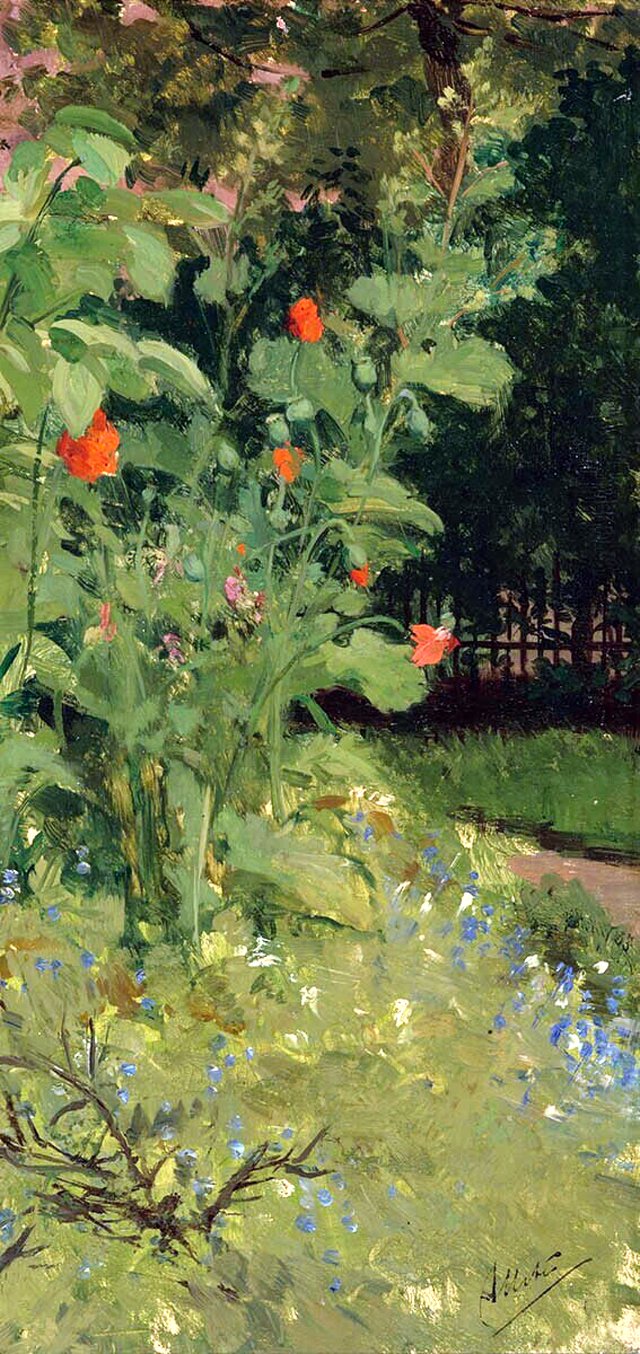 Garden Corner (Poppies) by August Allebé