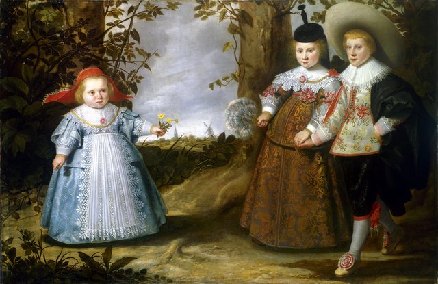 Three children in a landscape by Jacob Gerritsz. Cuyp
