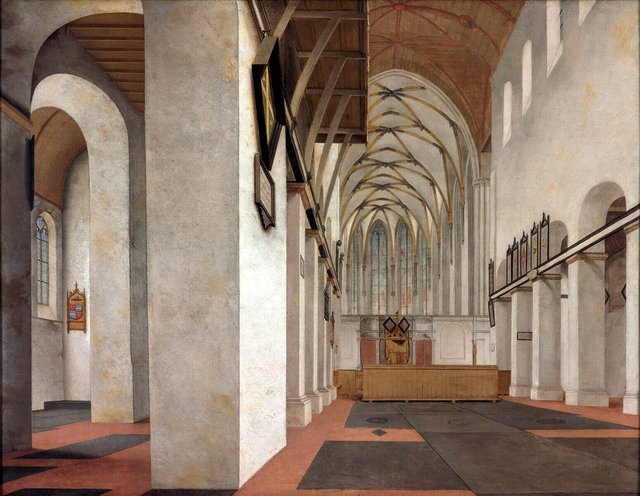 Interior of Saint John's Church, Utrecht by Pieter Jansz. Saenredam