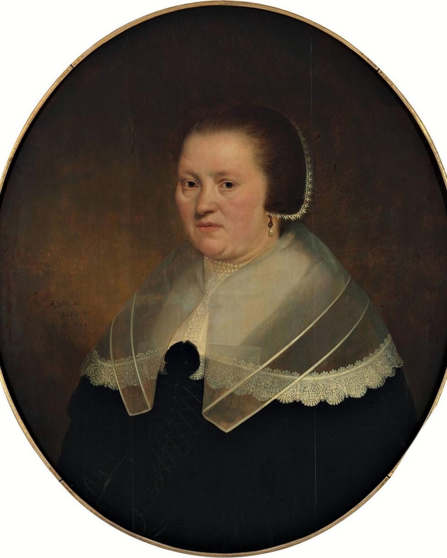 Portrait of a 40-year-old woman by Jacob Gerritsz. Cuyp