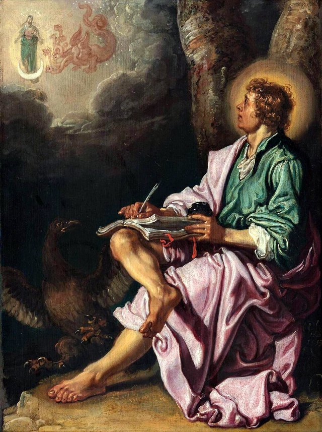 Saint John on the Isle of Patmos by Pieter Lastman