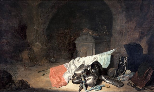 Vanitas still life by Willem de Poorter