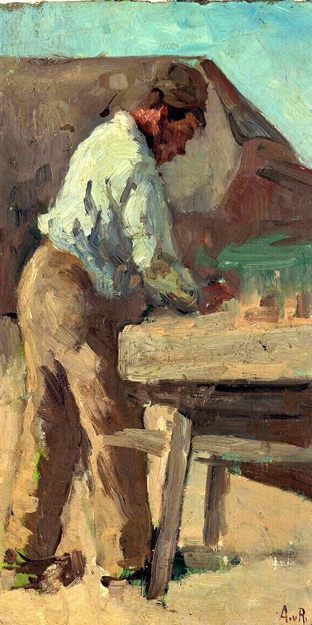 Laborer in a brickworks by Anthon van Rappard