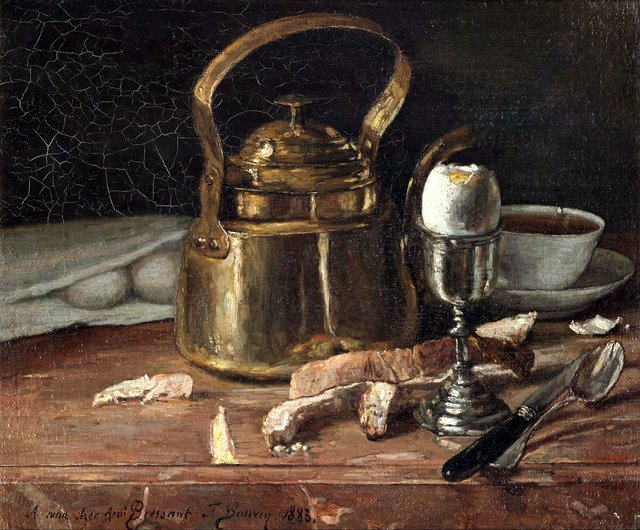 Still Life With Brass Kettle by François Bonvin