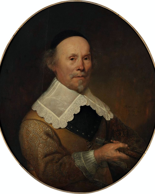 Portrait of a 66-year-old officer by Jacob Gerritsz. Cuyp