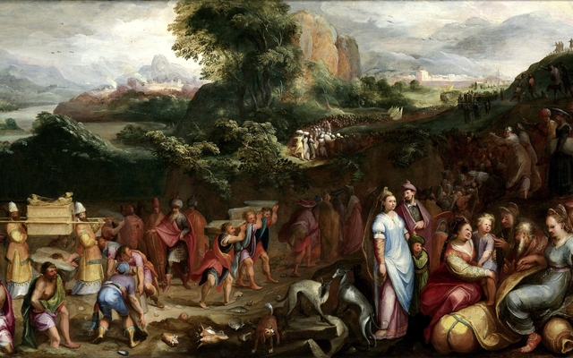 The crossing of the River Jordan by Karel van Mander the Elder