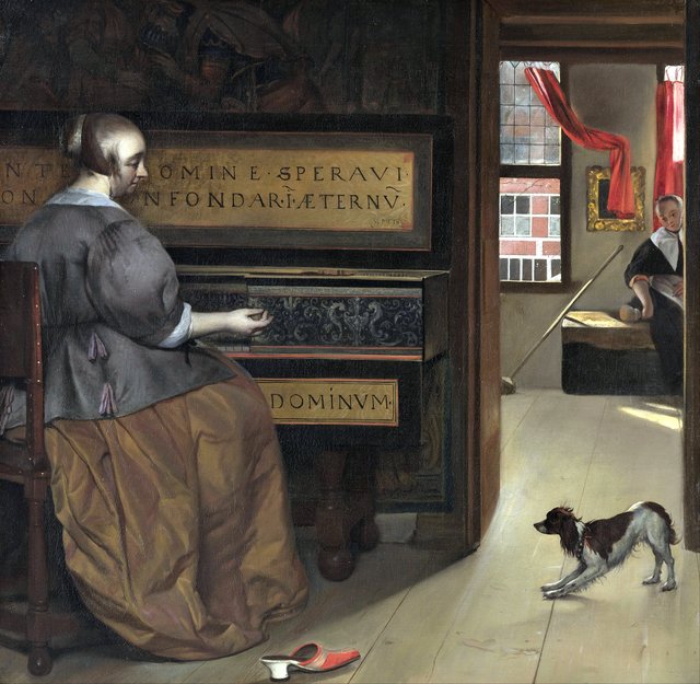Lady at a Virginal by Gabriel Metsu
