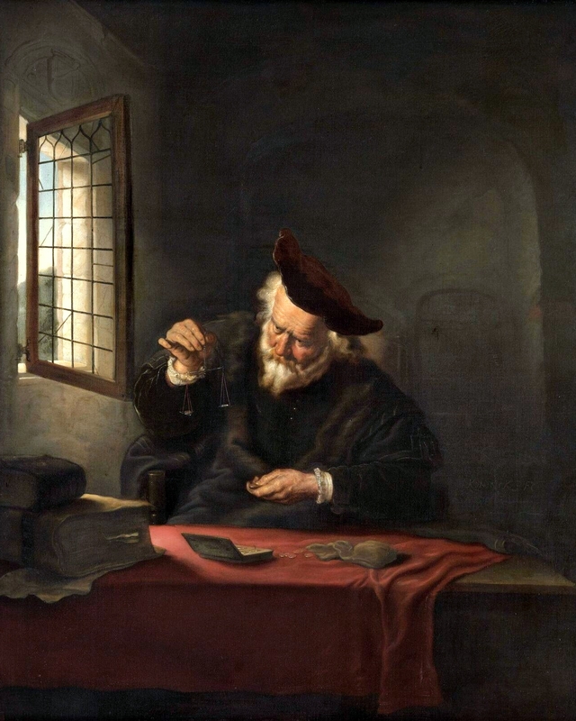 The gold-weigher by Salomon Koninck