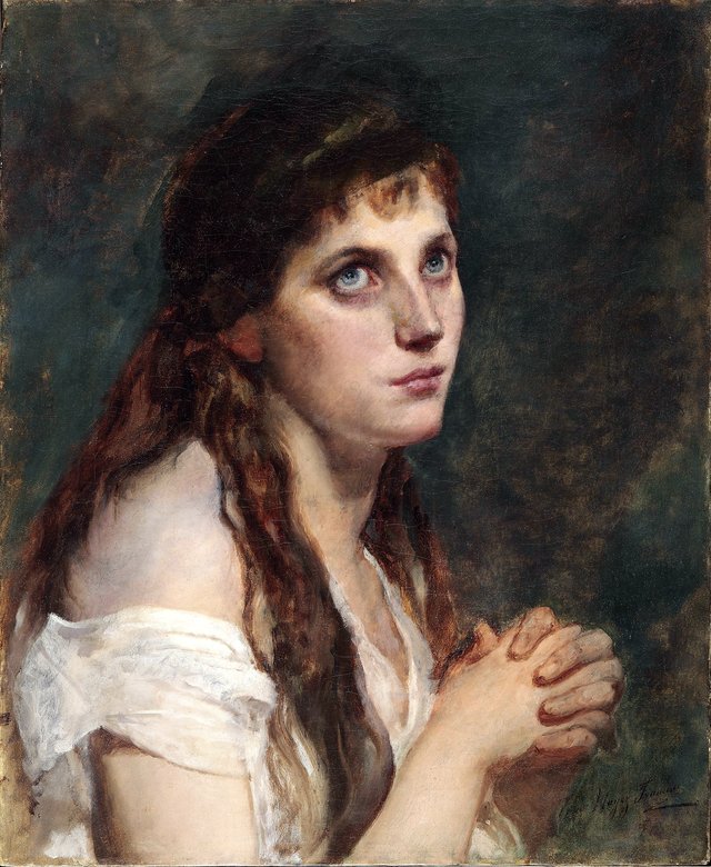 Girl with folded hands by Francesco Hayez