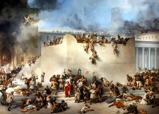 The destruction of the temple of Jerusalem by Francesco Hayez