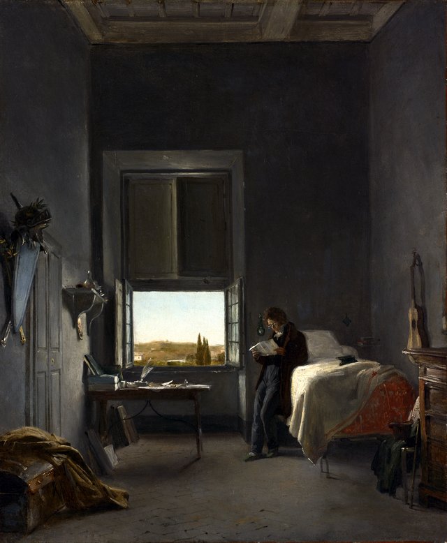 The Artist in His Room at the Villa Medici, Rome by Léon Cogniet