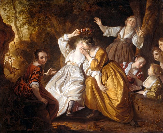 Amarillis crowning Mirtillo by Jacob van Loo