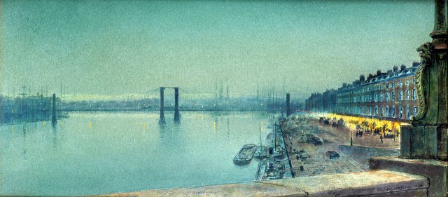 Quai de Paris, Rouen by John Atkinson Grimshaw