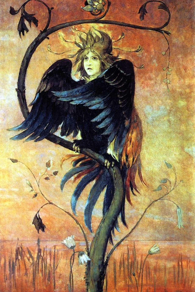 Gamaun, The Prophetic Bird by Viktor Vasnetsov