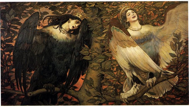 Sirin and Alkonost by Viktor Vasnetsov