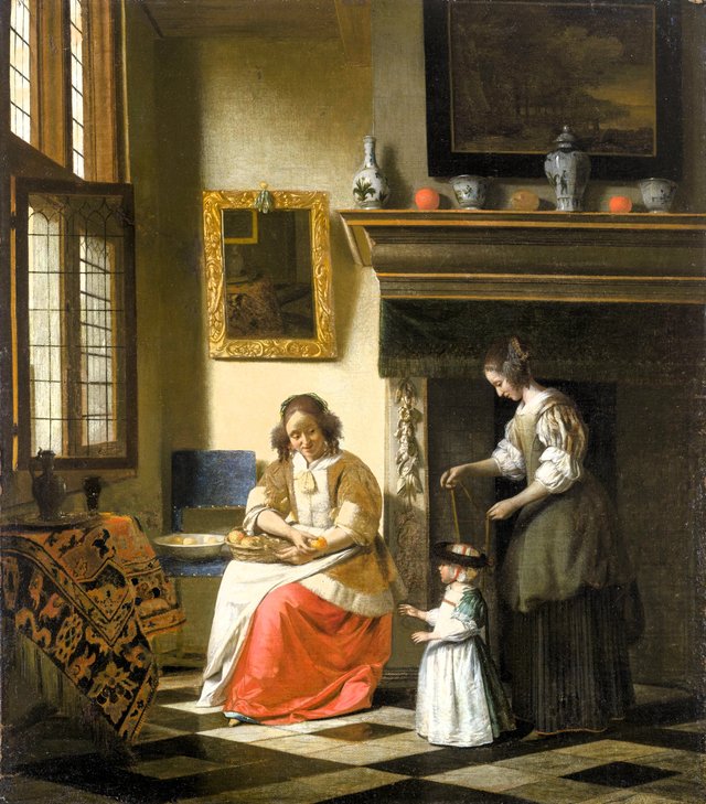 Teaching a Child to Walk by Pieter de Hooch