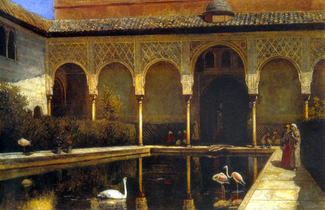 A Court in the Alhambra in the Time of the Moors by Edwin Lord Weeks