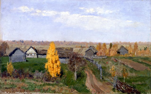 Golden Autumn. Slobodka by Isaac Levitan
