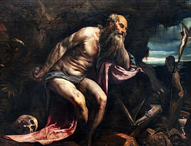 St Jerome Saint Jerome Meditating by Jacopo Bassano