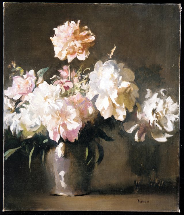 Still Life: Vase of Peonies by Edmund Charles Tarbell