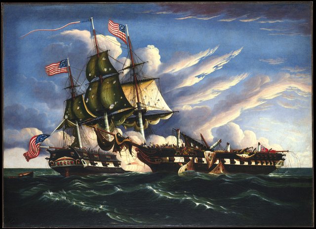 The Constitution and the Guerriere by Thomas Chambers