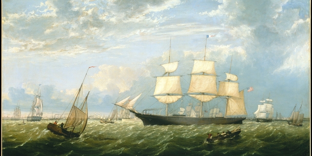 The Golden State Entering New York Harbor by Fitz Henry Lane