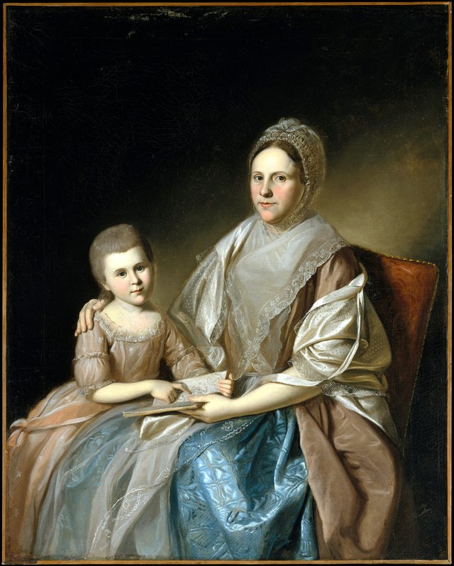 Mrs. Samuel Mifflin and Her Granddaughter Rebecca Mifflin Francis by Charles Willson Peale