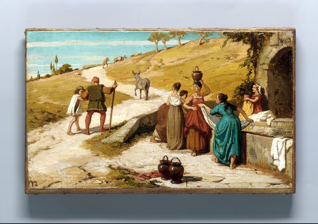 The Fable of the Miller, His Son, and the Donkey by Elihu Vedder