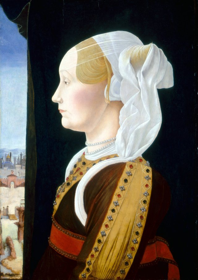Ginevra Bentivoglio by Ercole de' Roberti