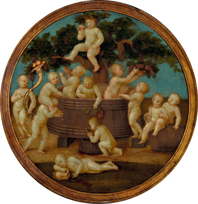 Putti with a Wine Press by Mariotto Albertinelli